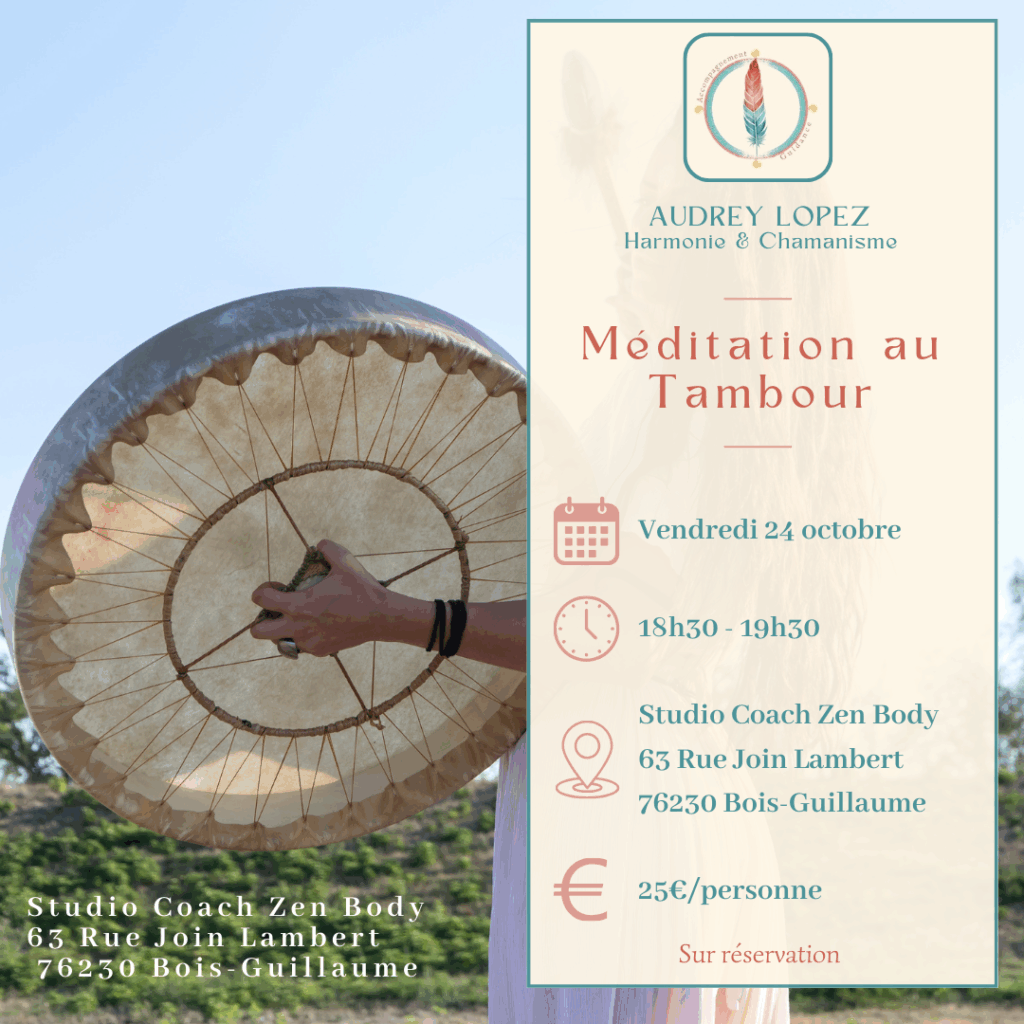 méditation au tambour bois guillaume