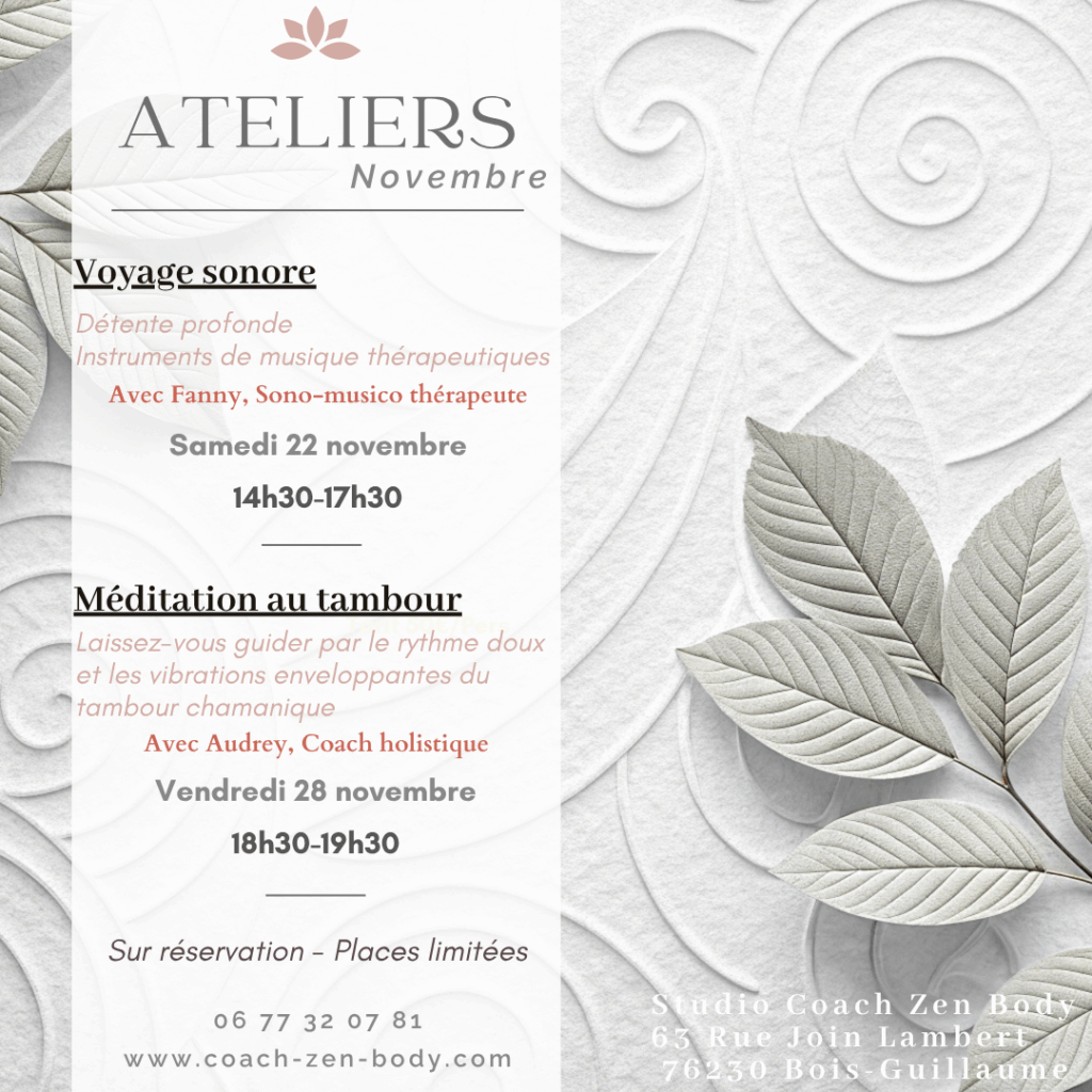 Ateliers en novembre